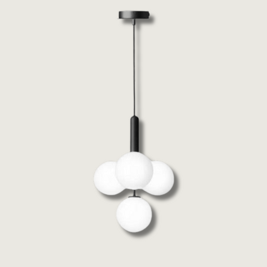 Lampe Suspendue Verre Aluminium Moderne - Foivo