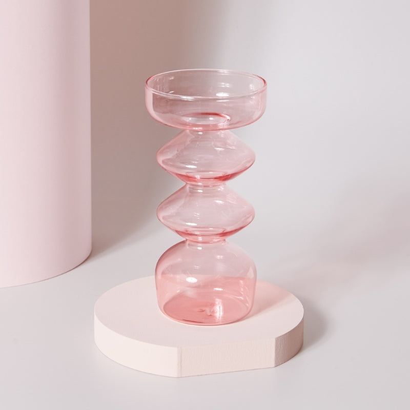 Bougeoirs et vases en verre artisanal luxueux