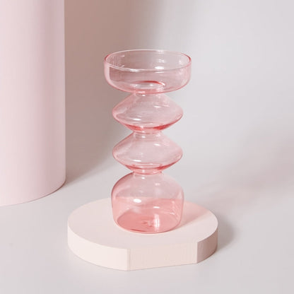 Bougeoirs et vases en verre artisanal luxueux
