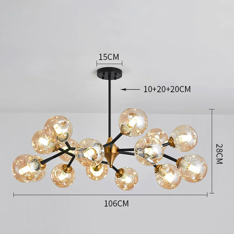 Luminaire Plafond Verre Élégant LED - Éclairage Design pour Intérieur