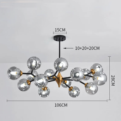 Luminaire Plafond Verre Élégant LED - Éclairage Design pour Intérieur
