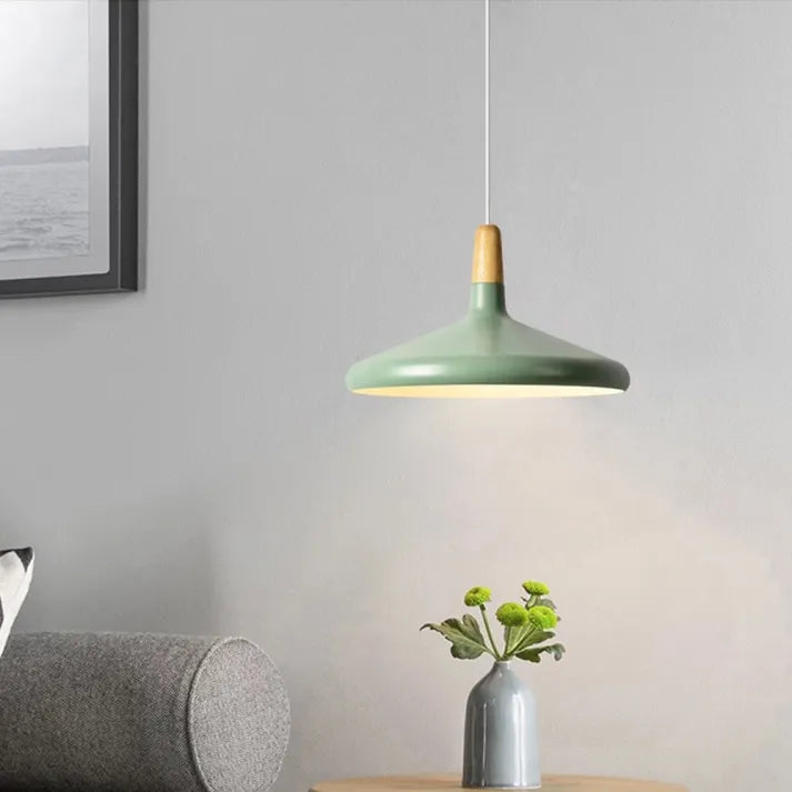 Lampe Suspension Originale - Aluminium et Bois au Style Chic et Contemporain