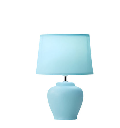 Lampe Tissu Élégante Conique avec Base Céramique - BlxckFR