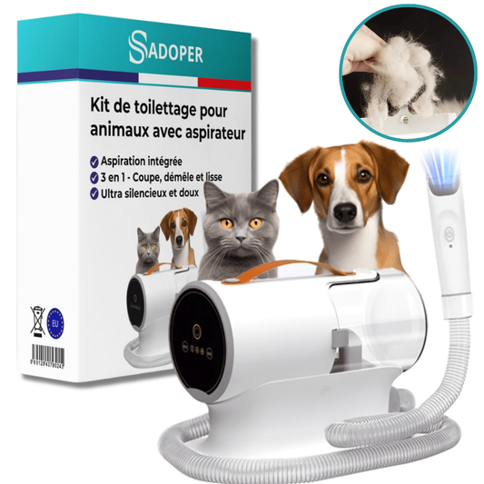 Kit de Toilette Animaux Aspirateur Puissant - blxckfr
