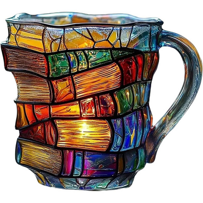 Tasse en Verre Céramique Main Faite Décorée pour Café ou Thé