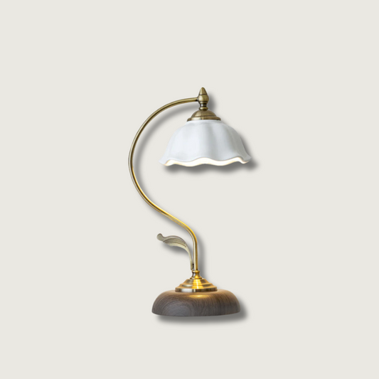 Lampe de Bureau Design Bois et Céramique - Foivo
