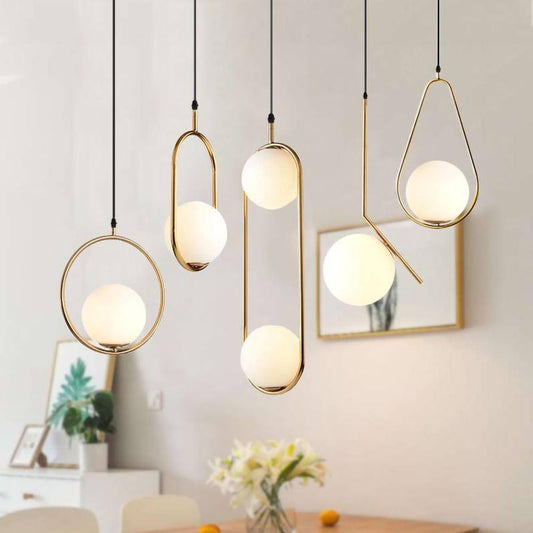 Lampe Suspendue Chic en Métal et Verre - Foivo