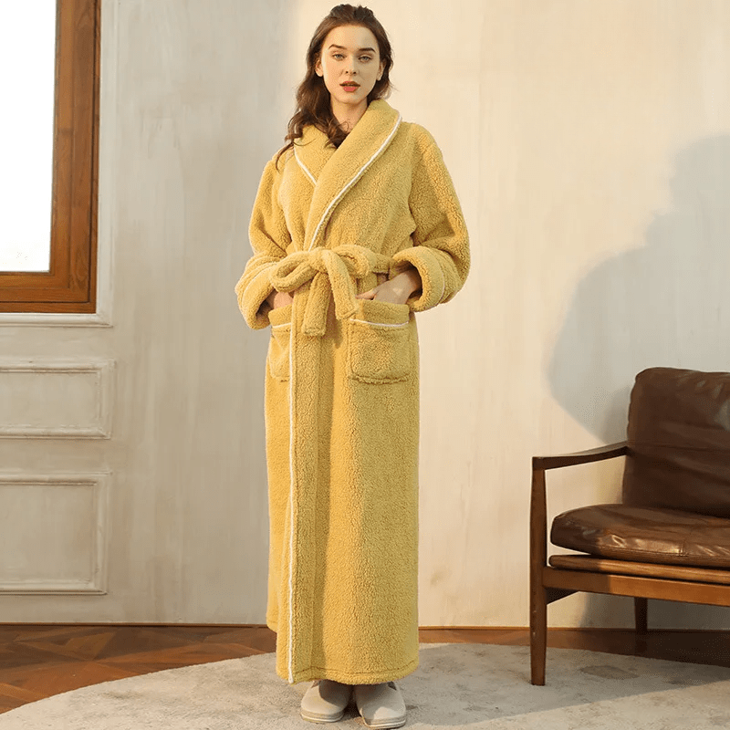 Peignoir Polaire Douillet avec Ceinture