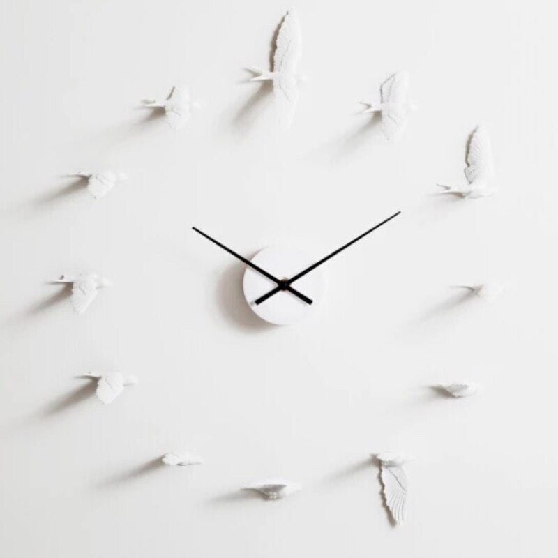 Horloge Murale Design avec Oiseau Décoratif - Foivo