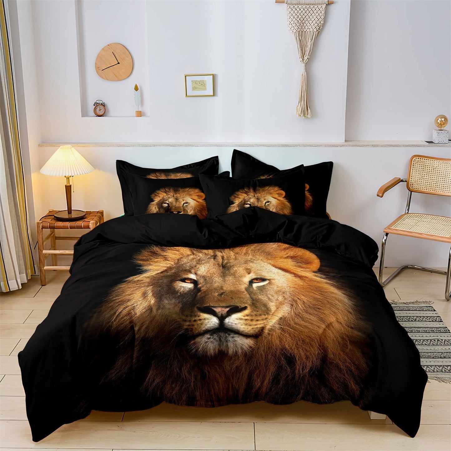 Draps de Lit Lion Sauvage Élégant - Foivo