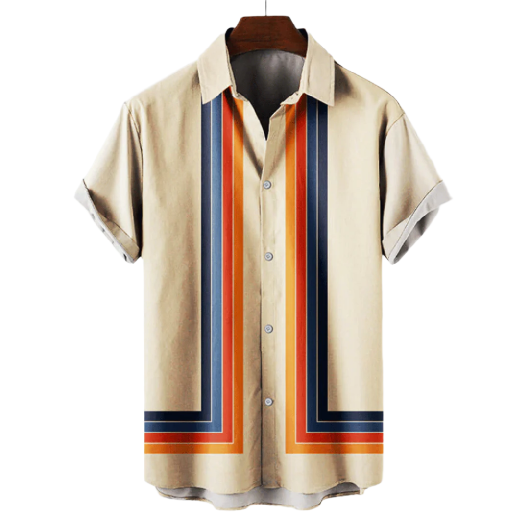 Chemise Homme Casual Manches Courtes Col Revers