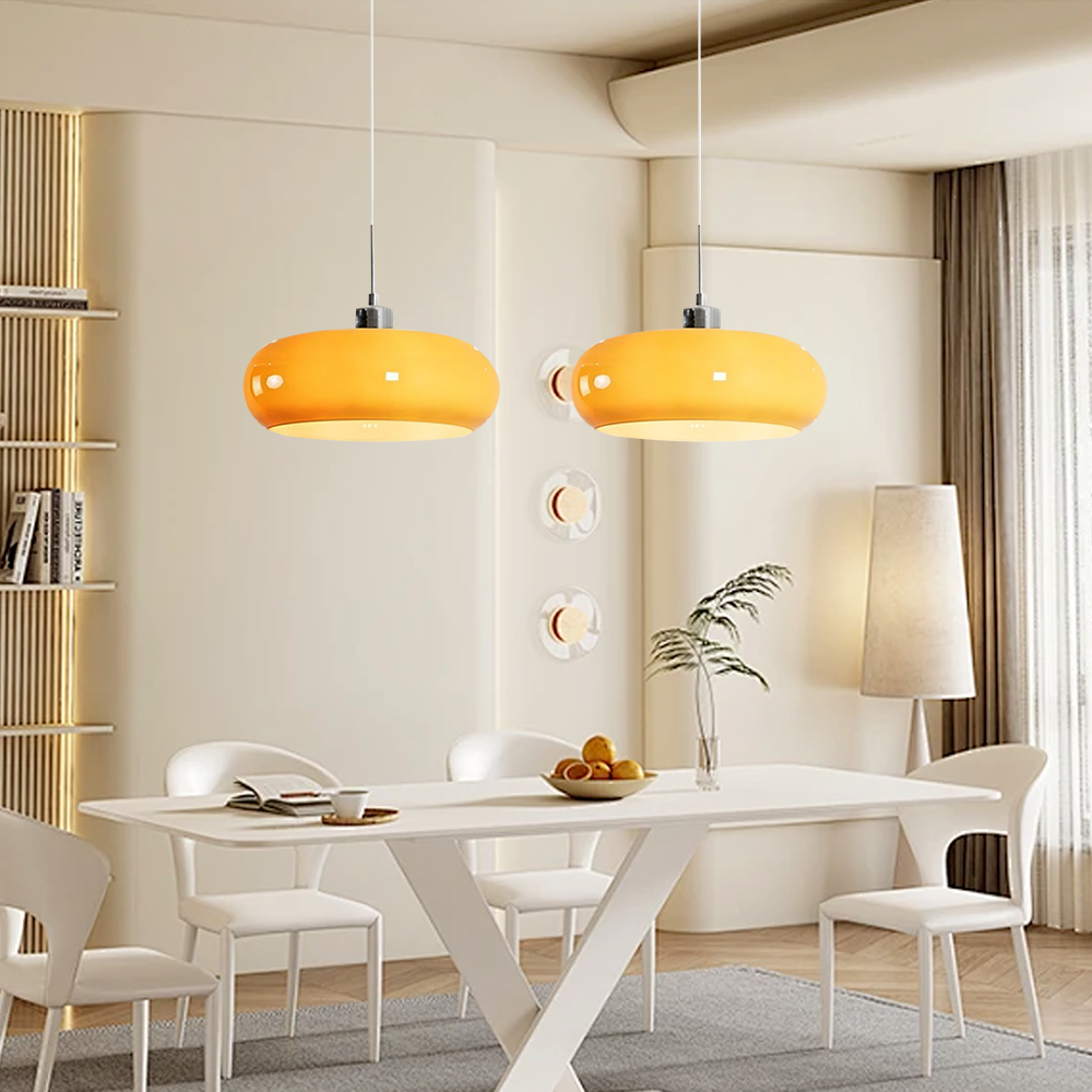 Lampe Suspension Verre Élégante Design Rétro - Foivo