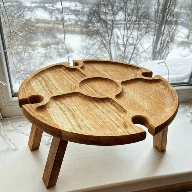 Table Pliante en Bois - Meuble Compact et Léger - Foivo