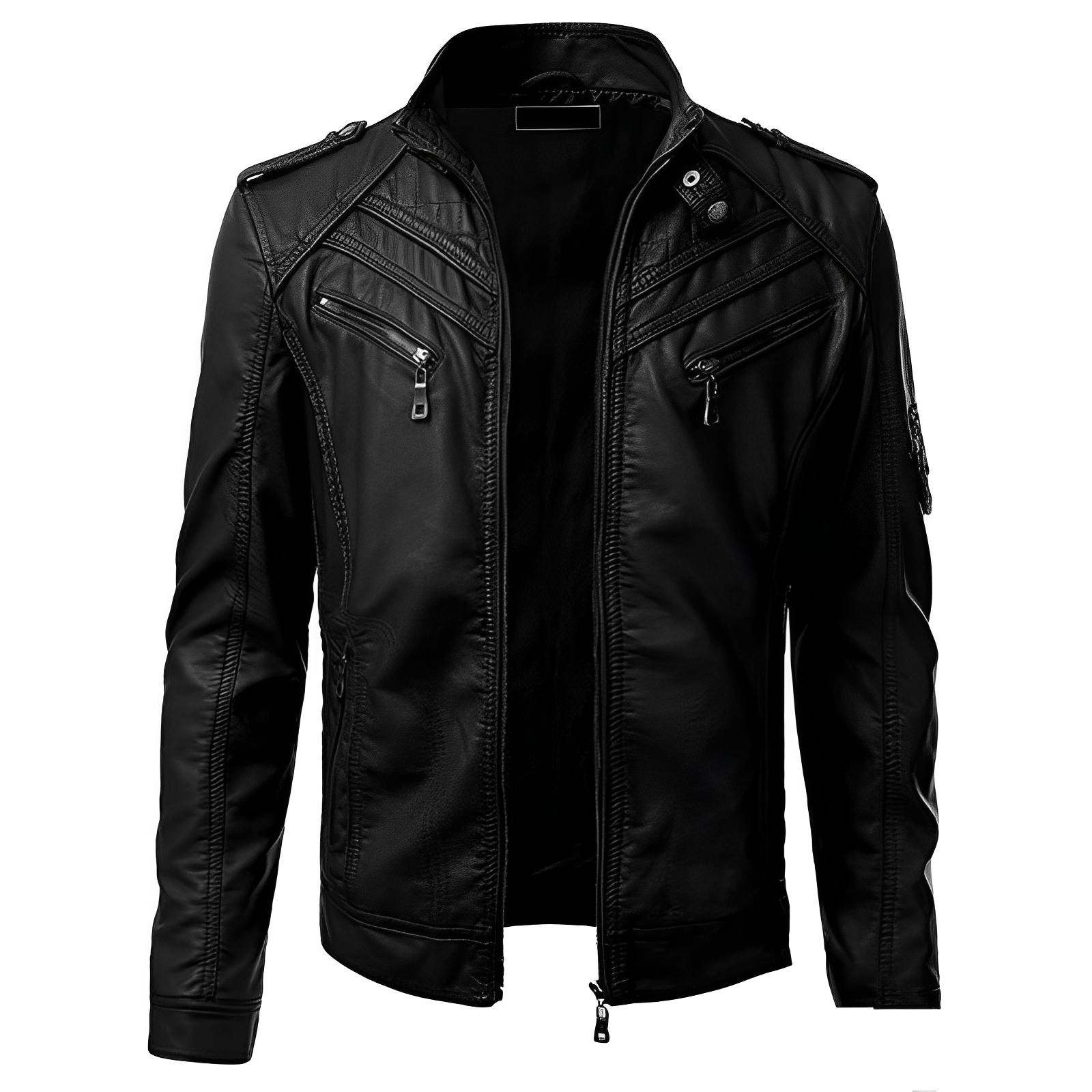 Veste cuir synthétique élégante homme - BlxckFR