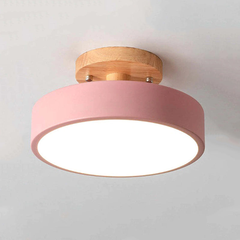 Lampe Plafond LED Design Bois - Éclairage Intelligente pour Maison et Bureau