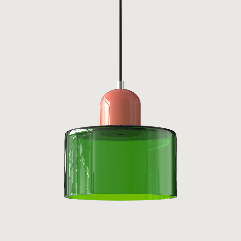 Lumière Suspendue en Verre - Style Rétro avec Chaîne Réglable