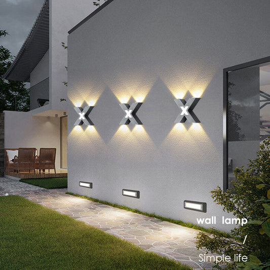 Lampe Murale LED Design X | Éclairage Extérieur Robuste - Foivo