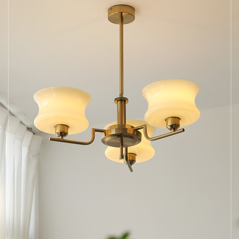 Lampe Suspendue Luxe en Bronze et Cristal