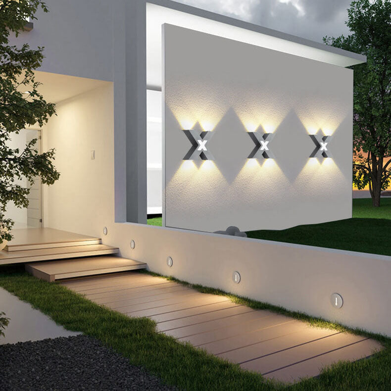 Lampe Murale LED Design X | Éclairage Extérieur Robuste