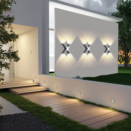 Lampe Murale LED Design X | Éclairage Extérieur Robuste