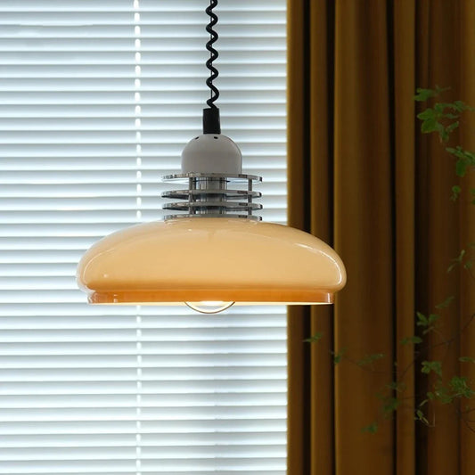 Lampe Suspendue Élégante - Verre Transparent avec Chaîne Régulable - Foivo