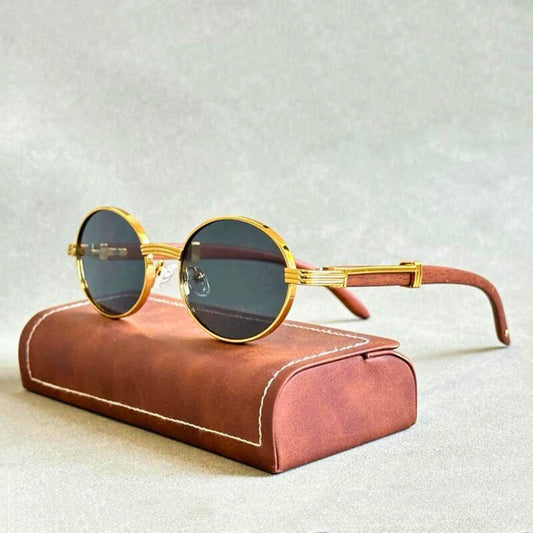 Lunettes de soleil rondes métal design classique - BlxckFR