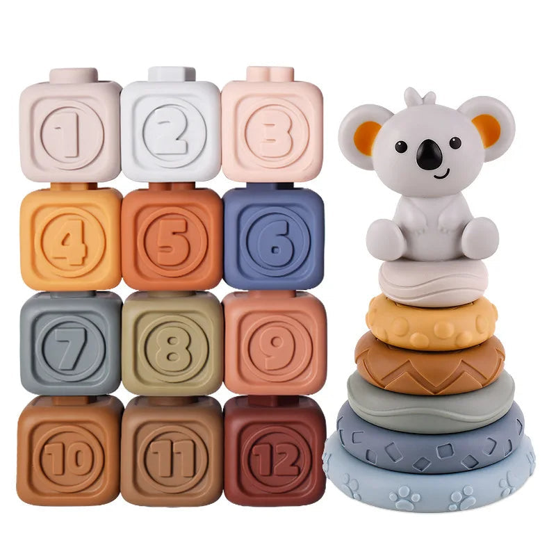 Bloc Jouet Silicone Éducatif pour Bébé - BlxckFR