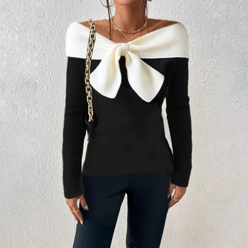 Vêtement Femme Chic Col V Manches Longues
