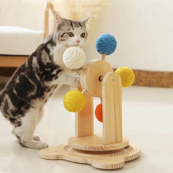 Arbre à chat jouet géant avec roue de exercise pour félin - BlxckFR