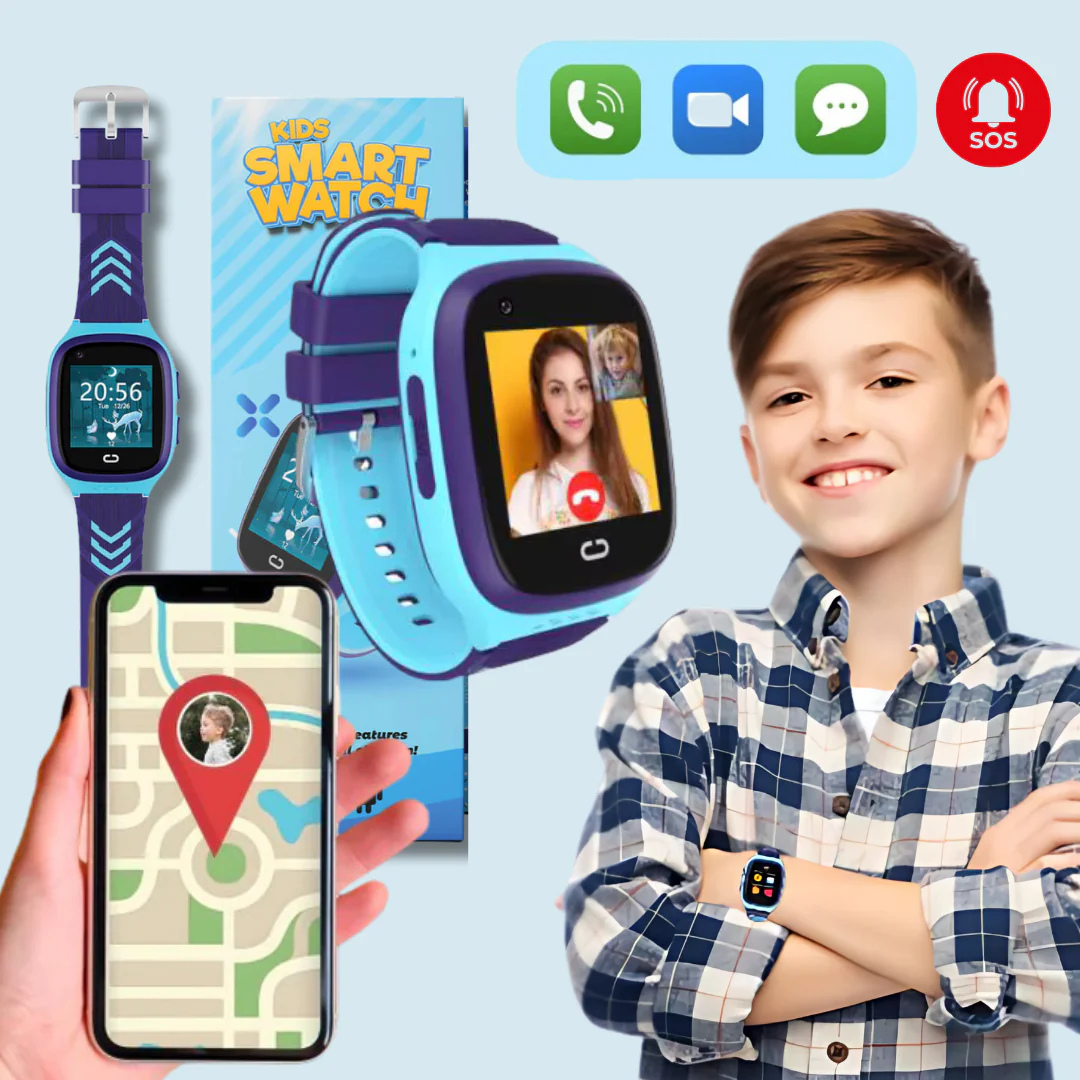 Montre Enfant GPS Smartphone 4G Sécurité - blxckfr