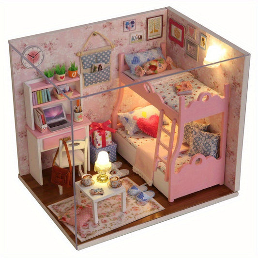 Maison de Rêve Miniature - Kit DIY Bois avec Lumière LED - BlxckFR