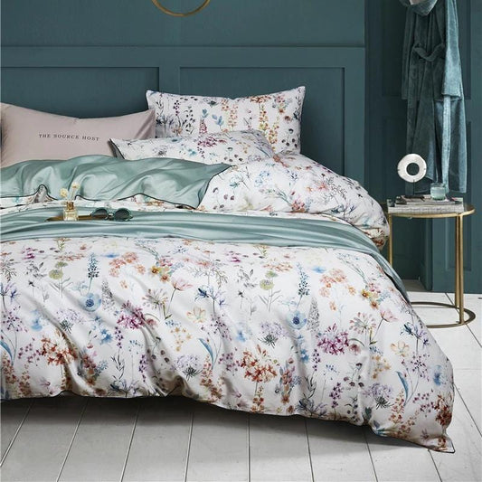 Linge de Lit en Coton Fin | Ensemble Complet de 4 Pièces Luxe - Foivo