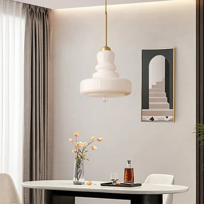 Lampe Suspendue Design Rétro en Verre - Élégante avec Accents Métal