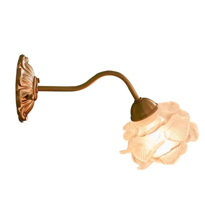 Lampe Murale Élégante en Métal et Verre – Fleurons Raffinés
