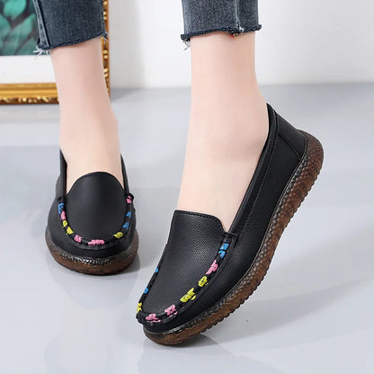 Chaussures décontractées mocassins en cuir tendance