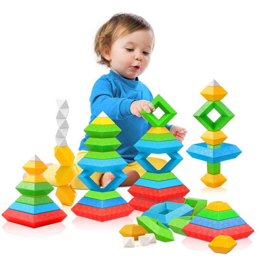 Blocs 3D Enfants Pyramide Colorée - BlxckFR