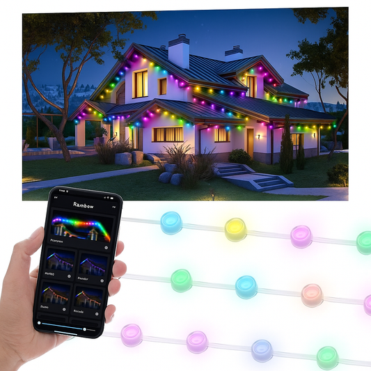 Guirlandes de Noël LED Connectées Imperméables RGB - blxckfr