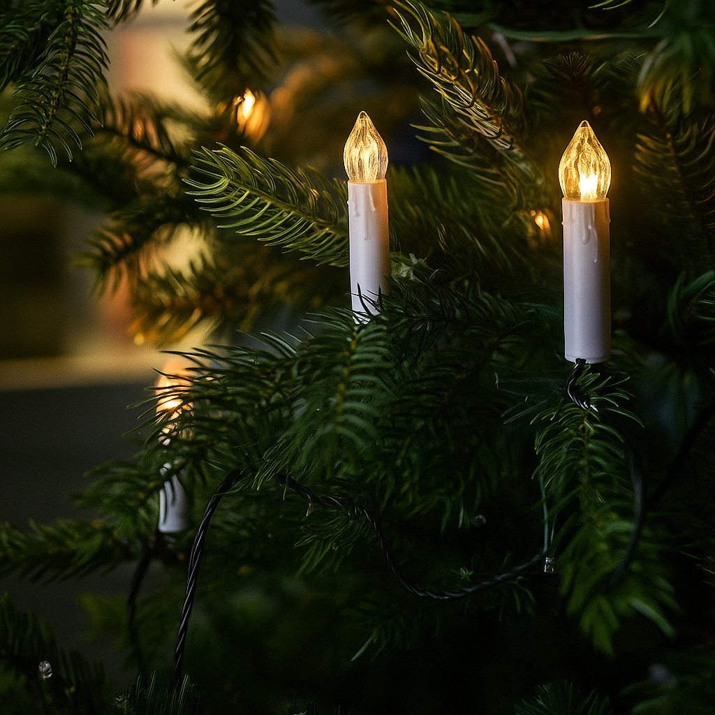 Guirlandes LED Chaudes Décoration Sapin de Noël - blxckfr