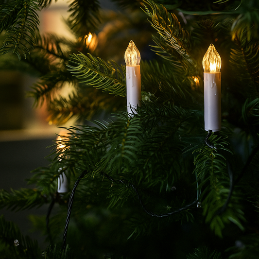 Guirlandes LED Chaudes Décoration Sapin de Noël - blxckfr