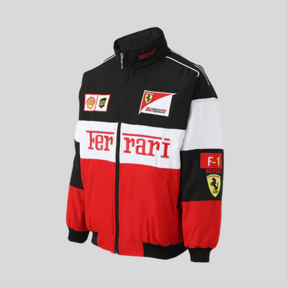 Blouson de Course Vintage Ferrari - Style F1 Élégant Unisexe - Foivo
