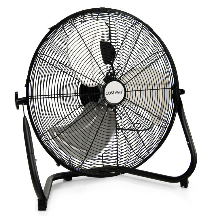 Ventilateur de Sol Puissant 20 Pouces | Métal Robuste 3 Vitesses - Foivo