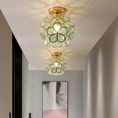 Luminaire en verre délicat Floral