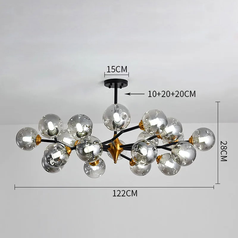 Luminaire Plafond Verre Élégant LED - Éclairage Design pour Intérieur