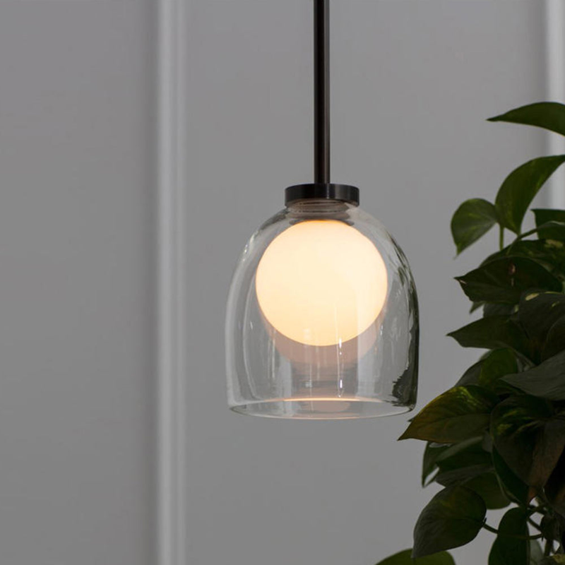 Lampe Suspendue en Verre Élégante avec Abat-jour Dépoli - Foivo