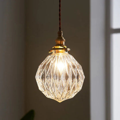 Lampe Suspendue Industrielle Verre Transparent