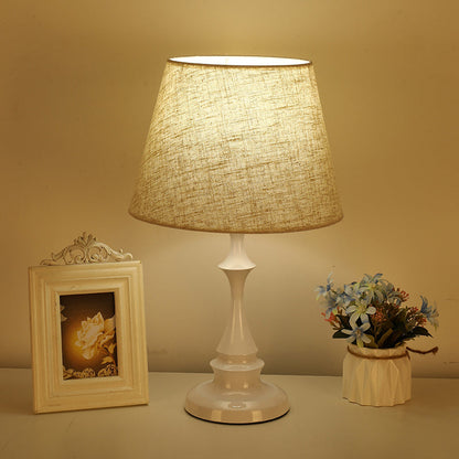 Lampe de Bureau Élégante avec Abat-Jour en Tissu