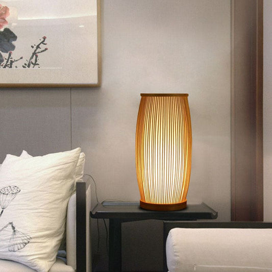 Lampe de Bureau en Bois Brut Élégante - Foivo