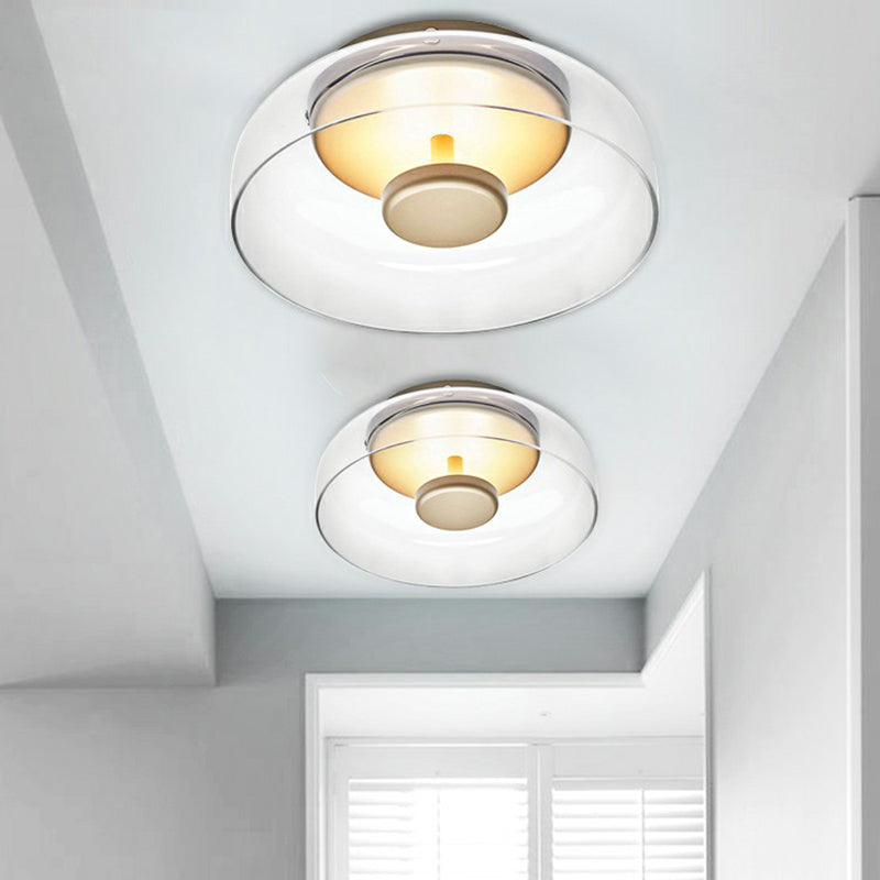 Luminaire Plafond Verre Élégant LED Moderne