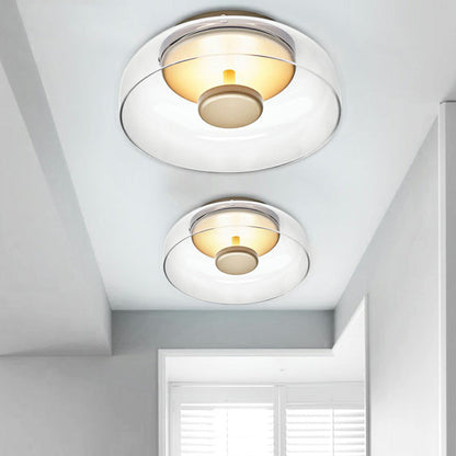 Luminaire Plafond Verre Élégant LED Moderne