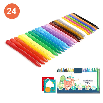 Crayons de couleur lavables pour enfants - 36 couleurs vives et sûres